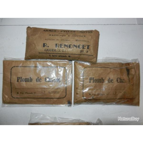 3 SACHETS DE PLOMBS EN PAPIER POUR COLLECTION