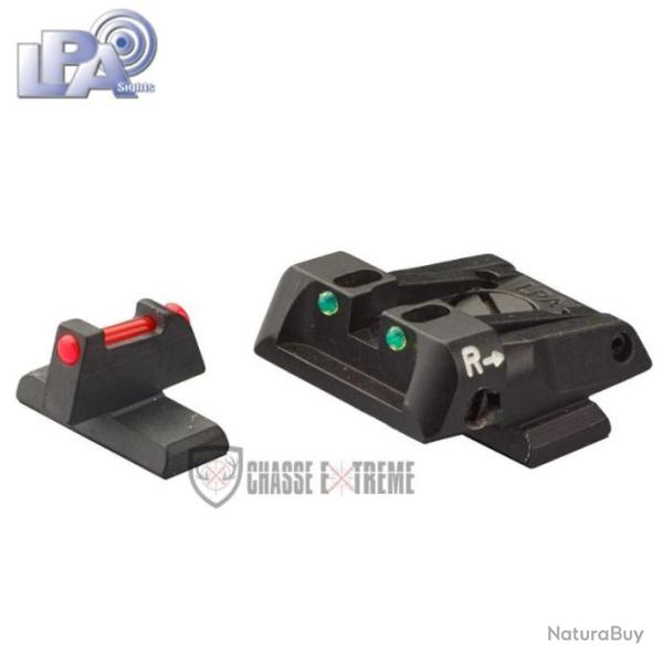 Hausse Rglable et Guidon LPA pour Beretta APX- Fibre Optique