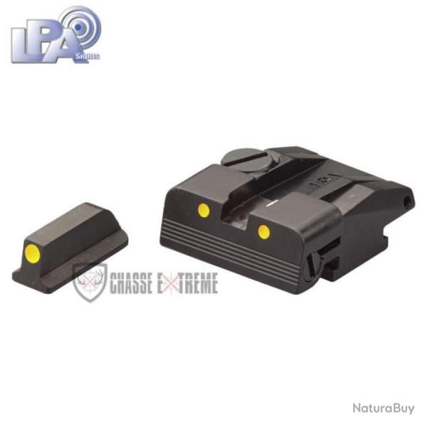 Hausse et Guidon � Pigment Lumineux LPA pour Walther P99, PPQ, PPQM2 (No calibre 22)