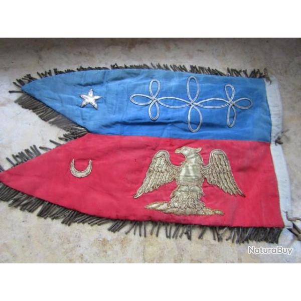 Fanion 9� r�giment Hussard Hongroise escadron ECS1956 1962 drapeau Alg�rie cavalerie ABC flamme+ins