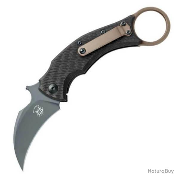 Couteau pliant Fox Karambit Blackbird noir/bronze