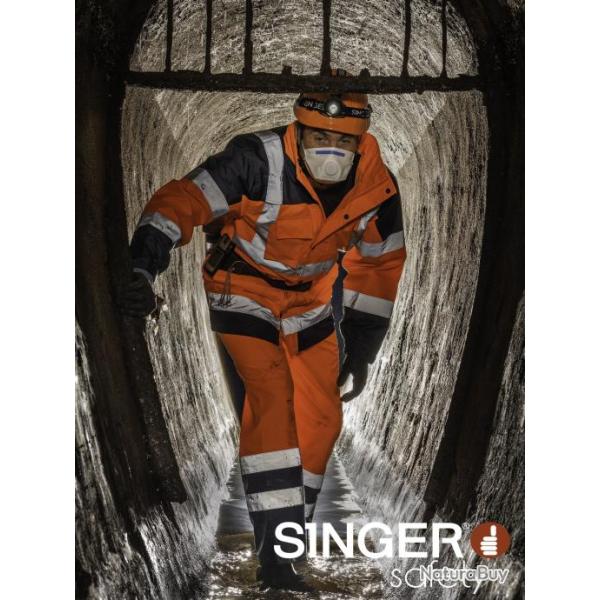 V�tements de pluie haute visibilit� SINGER SAFETY VILO/VILA Orange / Bleu Marine 4XL