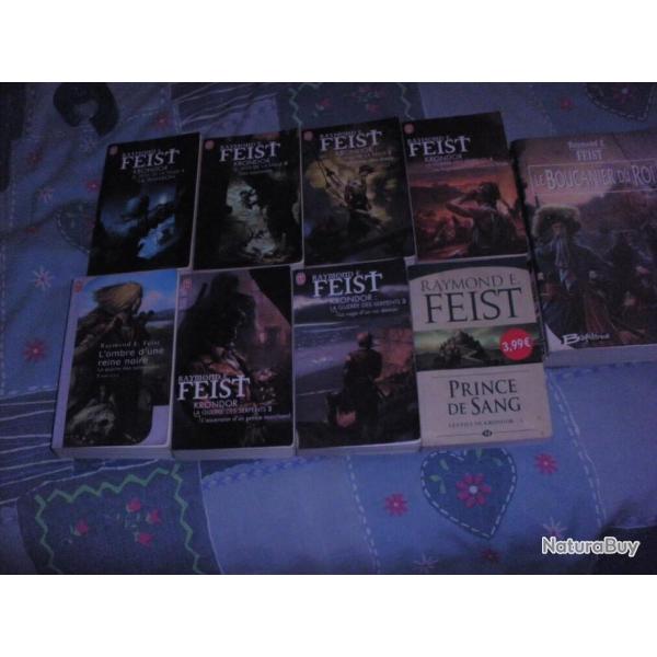 un lot de 9 romans HEROIC FANTASY  de Raymond Elias Feist