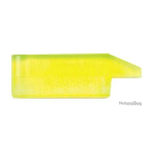 Guidon rectangulaire lumineux base plane / montage sur lumire JAUNE - pour arme de chasse