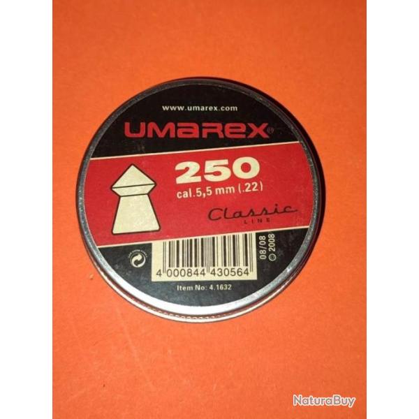 Plombs Umarex Classic Line 5.5 mm #lot de 2 botes#