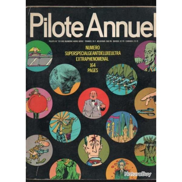 pilote annuel 1974 , philmon, jije, rubrique  brac, martial, concombre masqu,