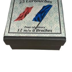 12 mm &agrave; Broches ou 12mm Lefaucheux: Reproduction boite munitions (vide) HB 9814213