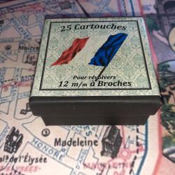 12 mm 1858 Broches (Houllier & Blanchard): Reproduction boite munitions (vide) collection HB 9814213