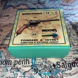 12mm Broches; Galand; 455 Webley (Poinsard & Veyret): Reproduction boite munitions (vide) PV 9814233