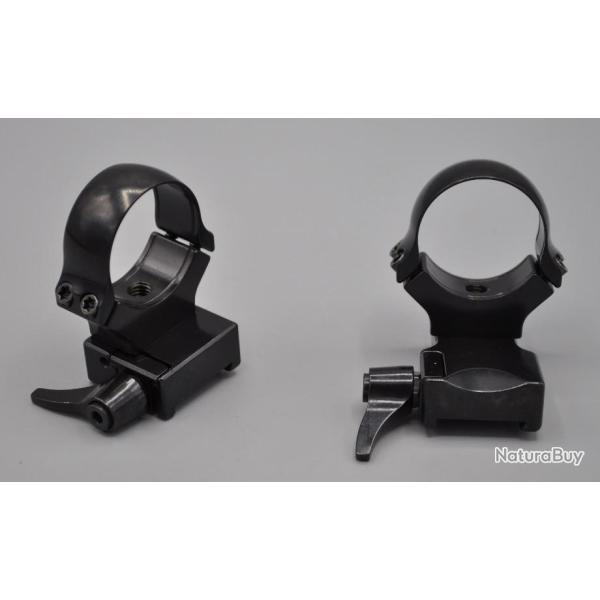 Colliers Acier Rusan QD avec extension  - TIKKA T3 - Diam�tre 34 mm - Hauteur 14 mm