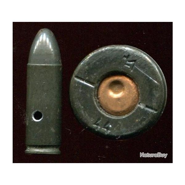 9 x 25 Mauser - RARE production HONGROISE 1944 - �tui et balle acier - marquage : LM  44