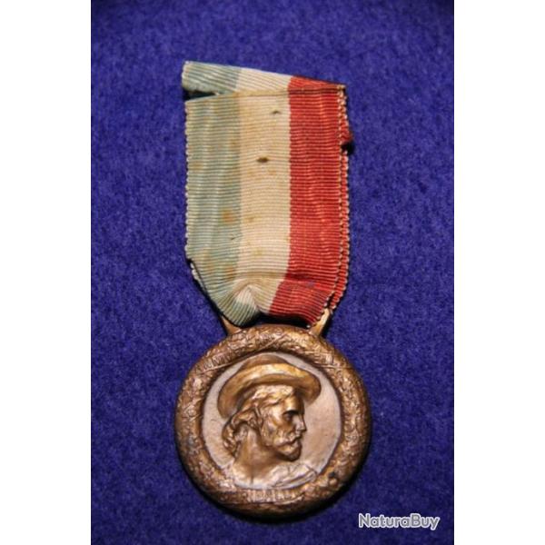 M�DAILLE  50 �ME ANNIVERSAIRE  MORT DE GARIBALDI  1932