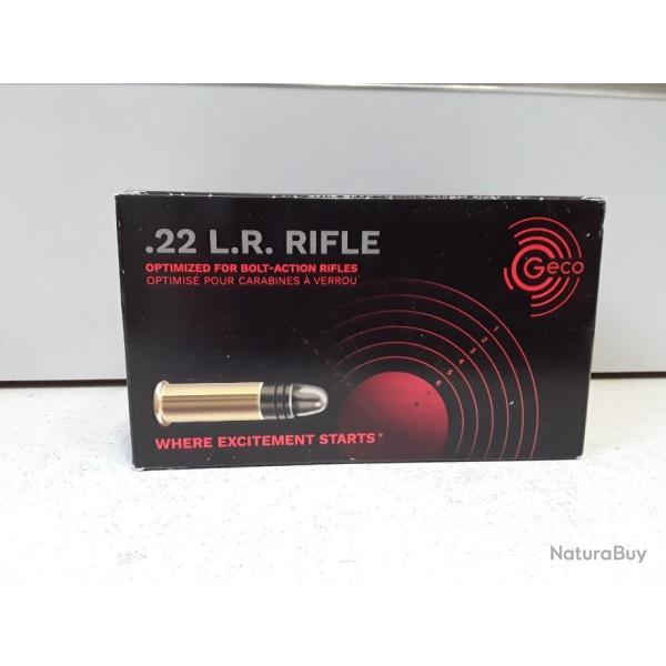 LOT DE 500 BALLES GECO CAL.22LR RIFLE