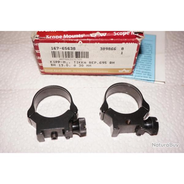 Colliers EAW , diam�tre 30mm, BH 13mm pour TIKKA 695 RH