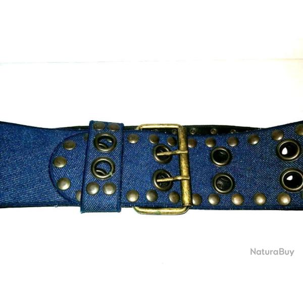 Ceinture vintage clout�e en jean