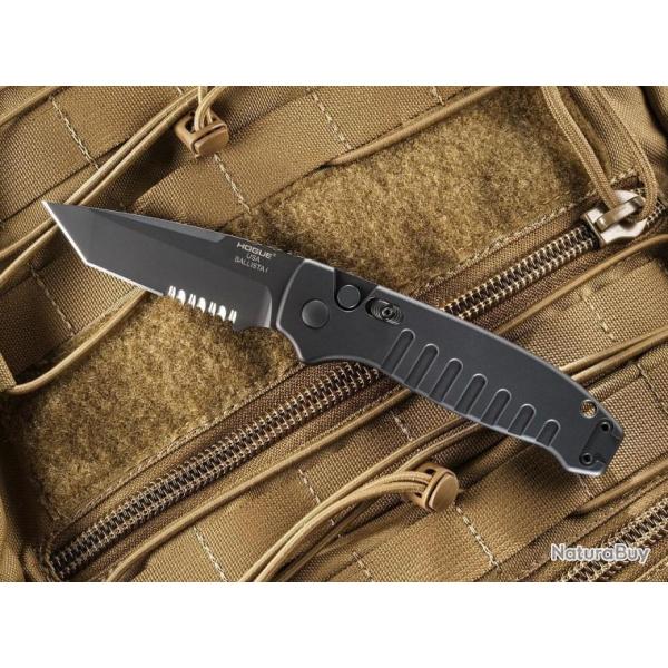 Couteau Automatique Hogue Ballista I AUTO Lame Tanto Serr 154CM Manche Alum Button Lock USA HO64120