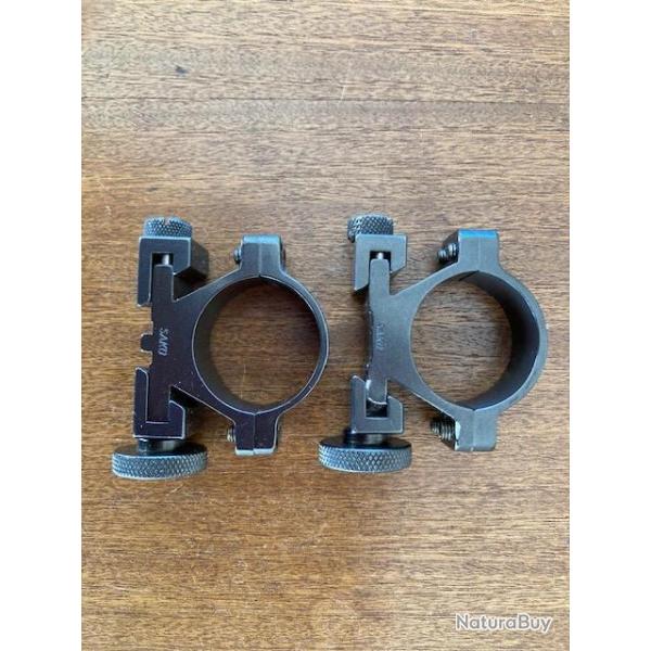 Montage en acier  SAKO  d�rivable  pour rail trap�zo�dal sp�cifique des carabines  SAKO