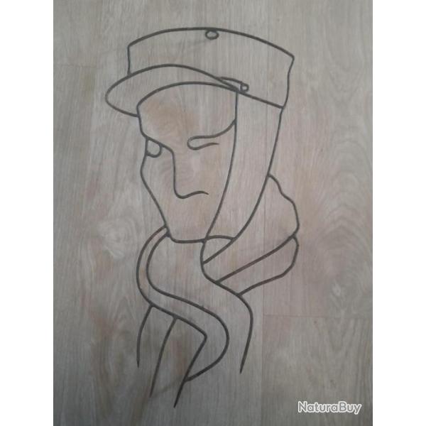 Applique mural cadre , l�gion �trang�re , l�gionnaire armee francaise deco , pas us , ww1 , ww2 ,