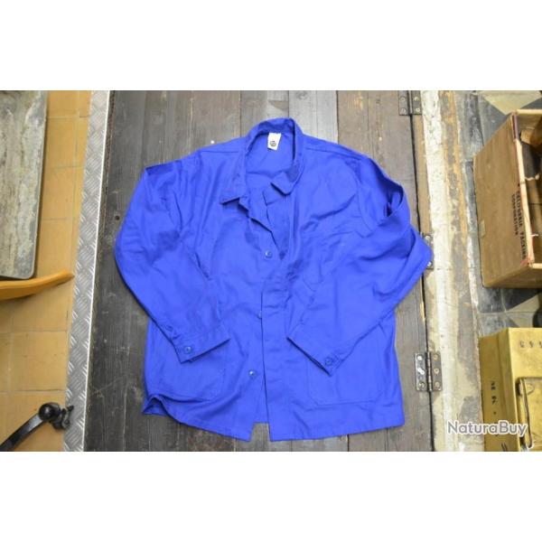 Veste bleu de travail taille 48/50, vintage bourgeron usine atelier