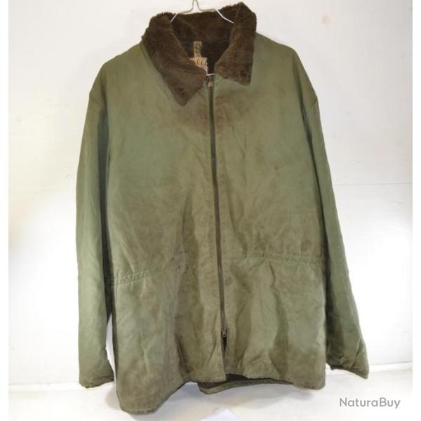 Blouson doubl� fourrure synth�tique Arm�e Fran�aise. Parachutiste commando Guerre Alg�rie