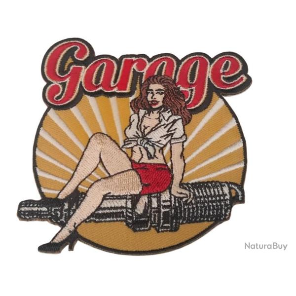 Patch Garage - Hauteur : 90 mm Largeur : 75 mm  coudre ou  coller au fer