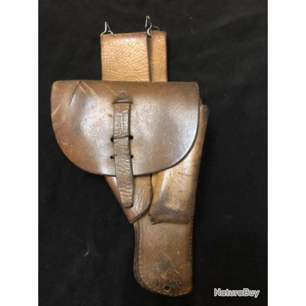 holster cuir pour pistolet franais mac 50 guerre d'algerie