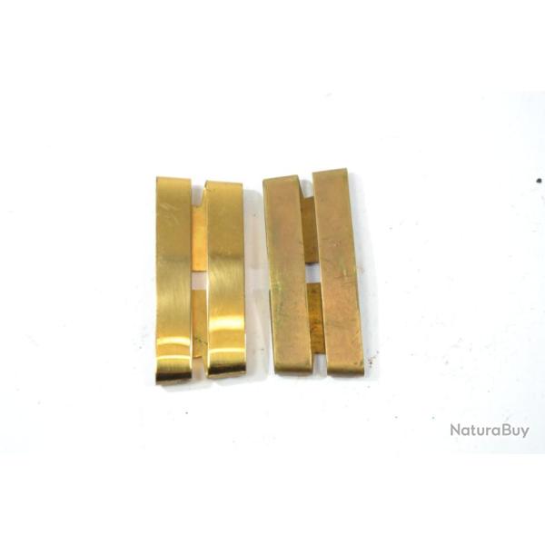 Barrettes m�talliques de grade Lieutenant mod�le 1952. France guerre Indochine Alg�rie. Fausse paire