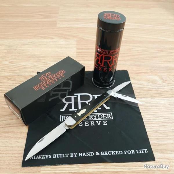 Couteau Rough Ryder Reserve Whittler 3 Lames Acier D2 Manche Micarta Slip Joint RRR022