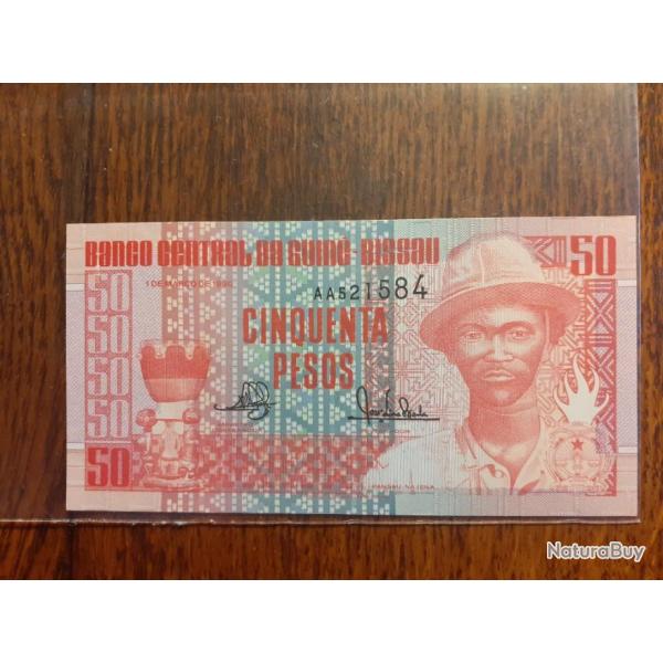 Guin�e Bissau.  50 pesos type 90 neuf