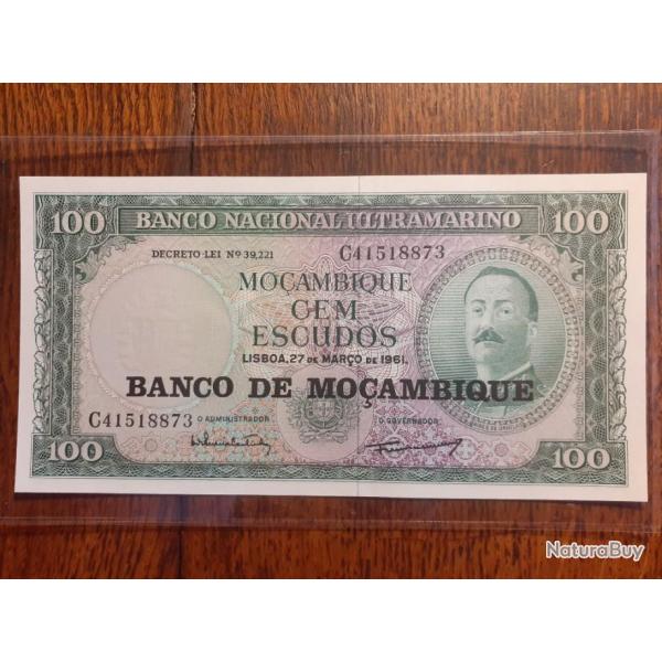 Mozambique.  100 escudos 1961 neuf