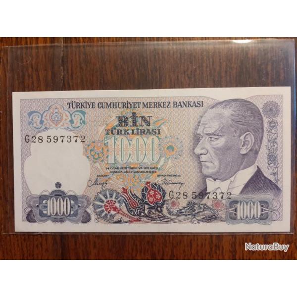 Turquie.  1000 Lirasi 1970 neuf