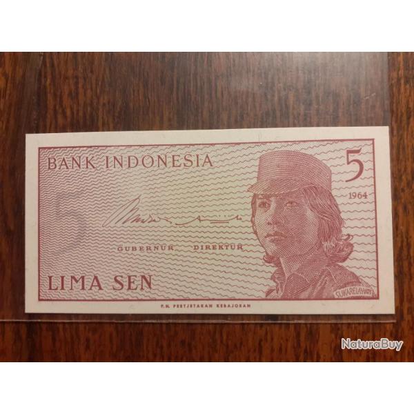Indon�sie.  5 Sen 1964 neuf