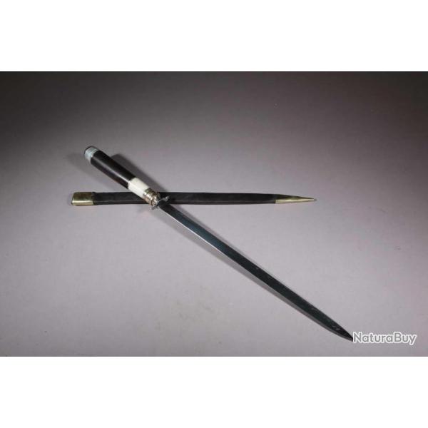 stylet corse manche en �b�ne, cerf et corne 137