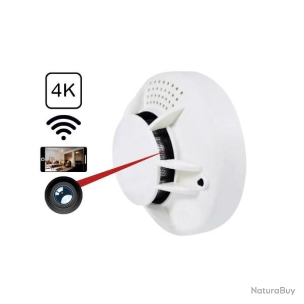 D�tecteur de Fum�e Cam�ra 4K/1080P WIFI DETECTEUR DE MOUVEMENT SS-DDF