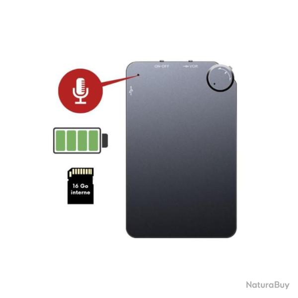Carte Enregistreur vocal Espion 16 giga SS-CEVE