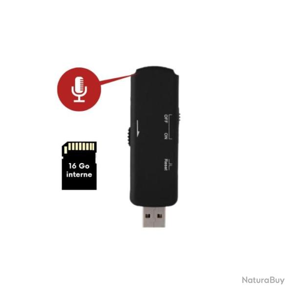 Cl� USB Enregistreur vocal Espion 16 GO SS-CUSBEV