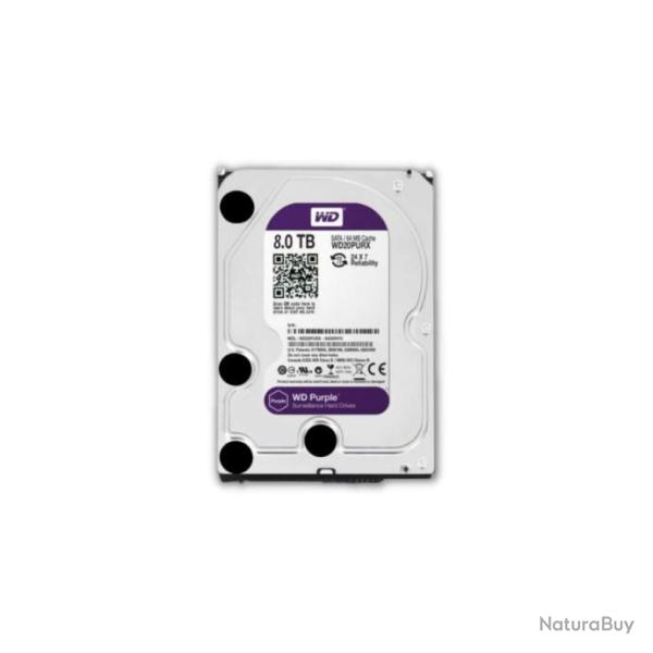 Disque Dur spcial vidosurveillance Western Digital Purple 8 TO SATA III 3,5"