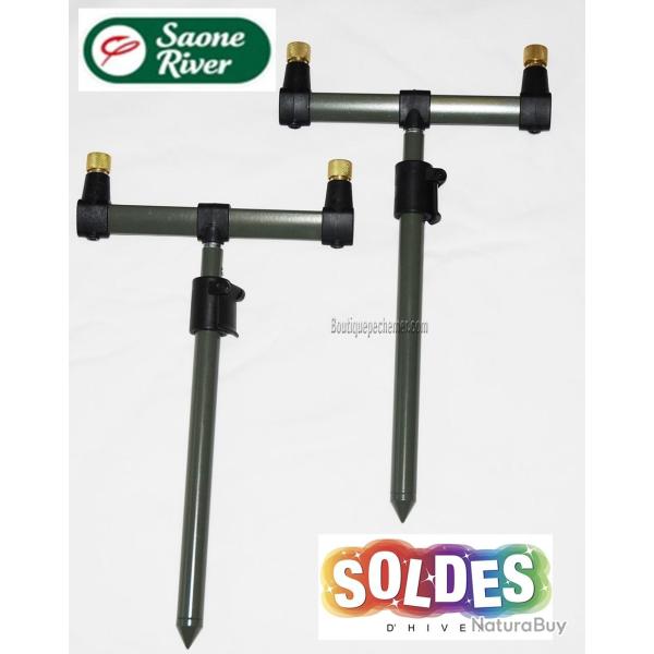 SET 2 BUZZ BAR + 2 PIQUES TELESCOPIQUES 30/48CM SAONE RIVER
