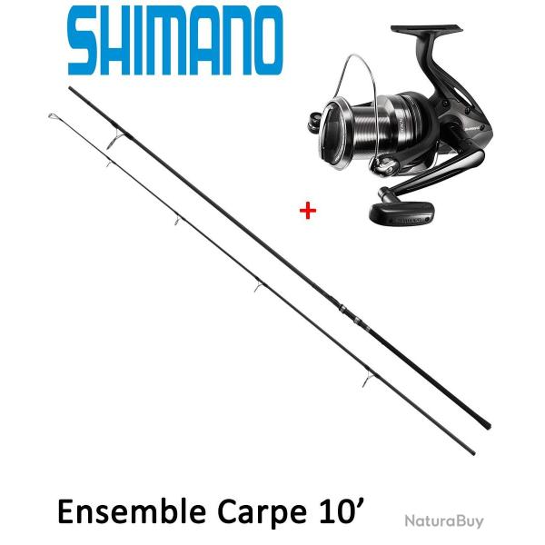 Ensemble carpe Shimano, canne Tribal TX-2 specimen 10' 3Lbs + Moulinet Shimano Beastmaster 10000 XB