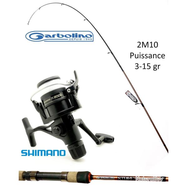 Pack Truite ultra l�ger, canne Garbolino Spin light + Moulinet Shimano IX 2000 R