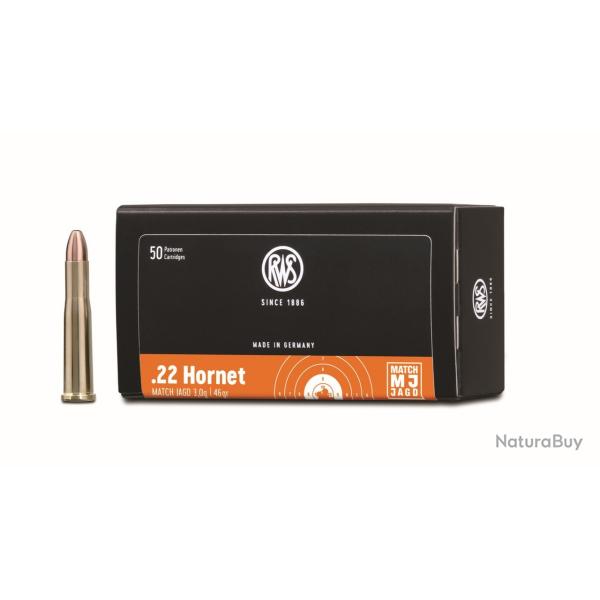 Munitions RWS 22 Hornet MJ 3g 46gr x5 boites