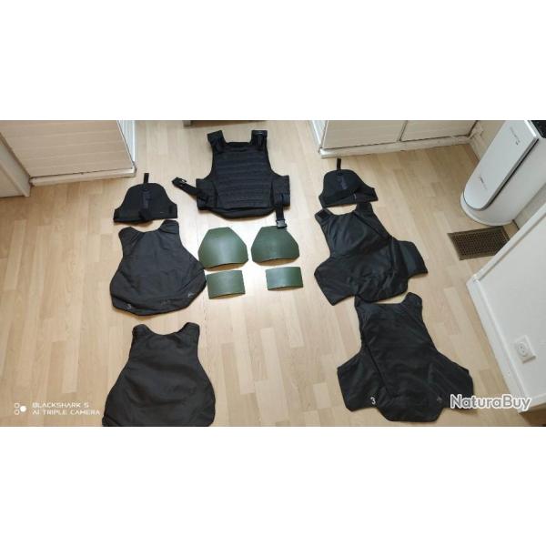 gilet pare balle russe bagarii avec ses 4 plaques acier nij II III IV V