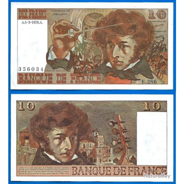 France 10 Francs 1976 Hector Berlioz Billet Franc Frs Frc Frcs
