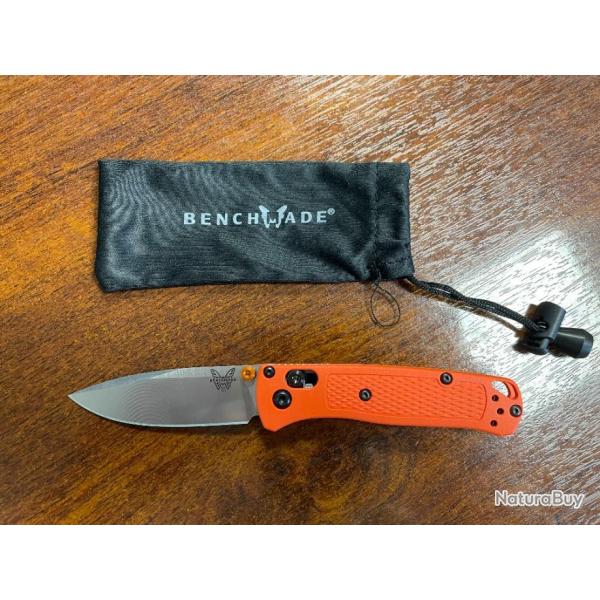 Couteau pliant BENCHMADE Mini Bugout - Lame 71mm - Manche Grivory - Clip r�versible