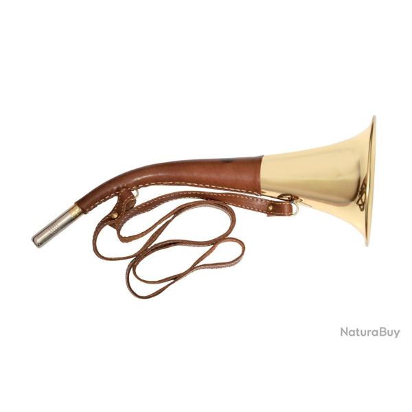 Corne d'appel ronde gain�e cuir 40 cm Xavier Club Interchasse