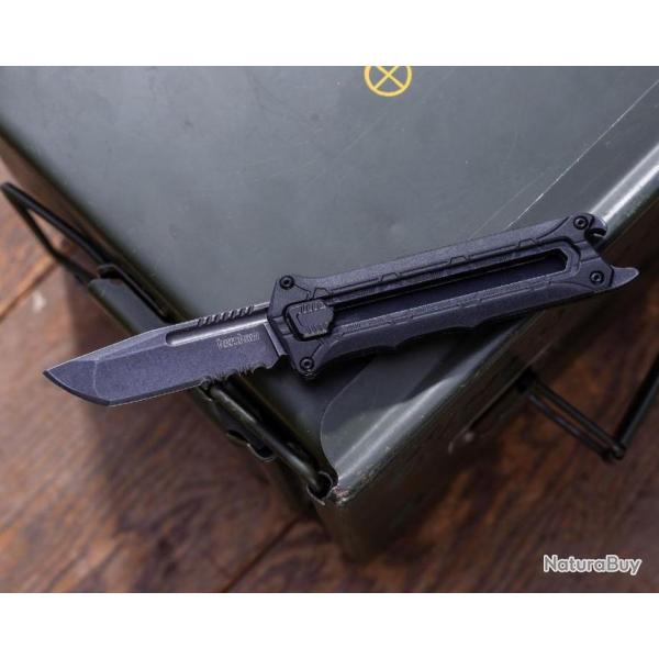 Couteau Kershaw Interstellar Manual OTF Lame Tanto 8Cr13MoV Manche GFN Button Lock KS1195