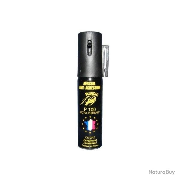 Bombe lacrymogne 25ml GAZ - arosol spray defense