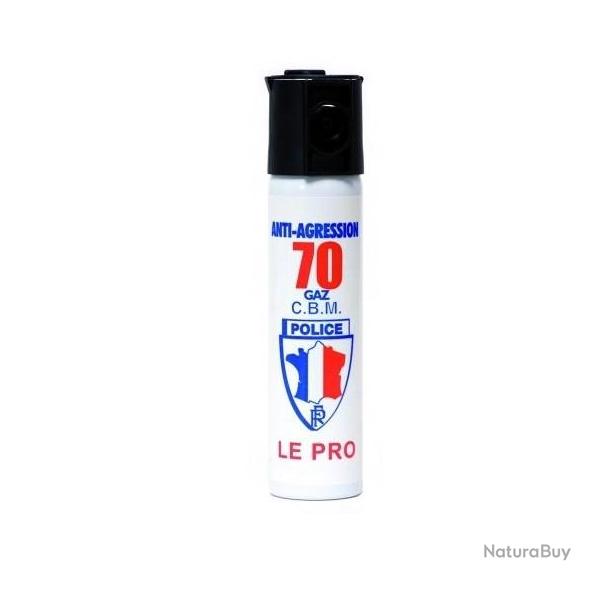 Bombe lacrymog�ne 75ml Gaz ACTIF PRO- a�rosol spray defense