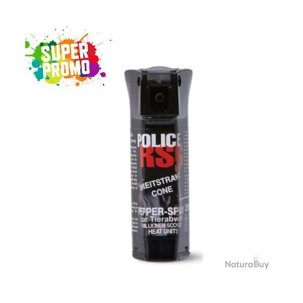 Bombe lacrymogne Police RSG Pepper Spray 20 ml Jet