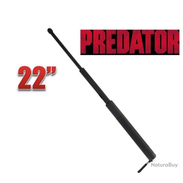 MATRAQUE TELESCOPIQUE 22" NOIR POLYCARBONE MARQUE PREDATOR AVEC ETUI